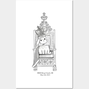 King Charles coronation bunny clothing Posters and Art